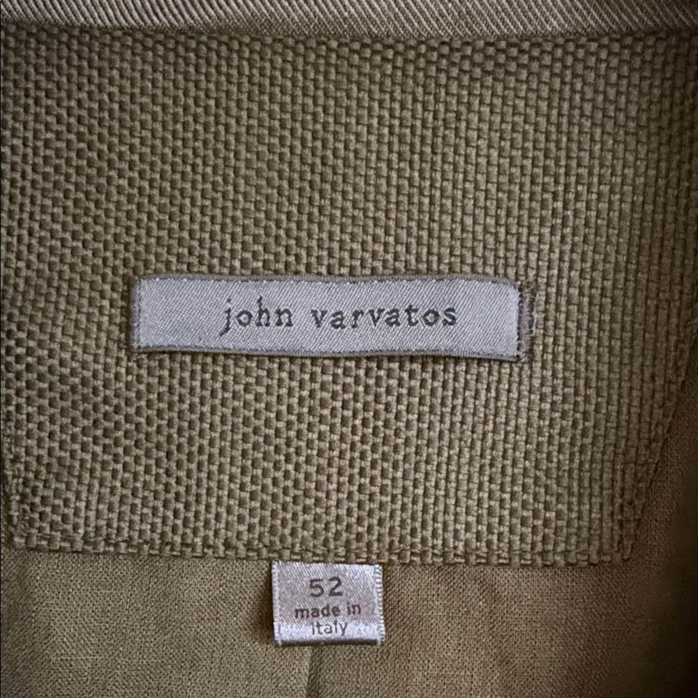 John Varvatos Dark Green Double-Breasted Pea Jacket - Picture 2 of 8